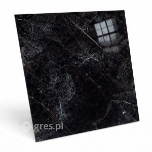 Czarne płytki, eleganckie płytki łazienkowe WINDY NATURAL 60X60 (1,44) HIGH GLOSSY Prime Ceramics PD-CI-WN-7001