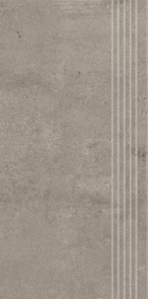 Paradyż Pure Art Dark Grey Stopnica Prosta Nacinana Mat. 29,8x59,8 G1