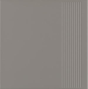 Paradyż Bazo Grys Stopnica Prosta Gres Monokolor Mat. 30x30 G1