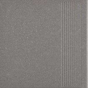 Paradyż Bazo Nero Stopnica Prosta Gres Sol-pieprz Mat. 30x30 G1