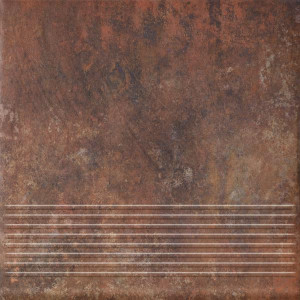 Paradyż Arteon Rosso Stopnica Prosta 30x30 G1