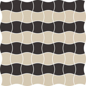Paradyż Modernizm Nero Mozaika Prasowana K.3,6x4,4 Mix B 30,86x30,86 G1