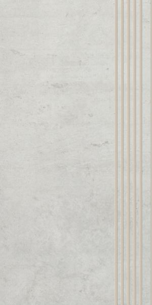 Paradyż Scratch Bianco Stopnica Prosta Nacinana Mat. 29,8x59,8 G1