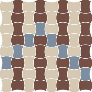Paradyż Modernizm Bianco Mozaika Prasowana K.3,6x4,4 Mix B 30,86x30,86 G1