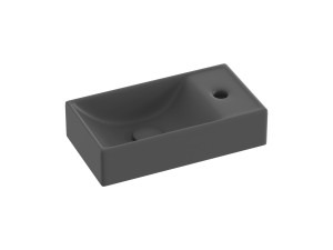 Ravak Umywalka ceramiczna Veda 40 Wall P, antracyt XJXP3240000