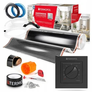 Termofol ZESTAW Folia Grzewcza na podczerwień szer. 100CM moc 140W 5m² +TF-H3 BLACK