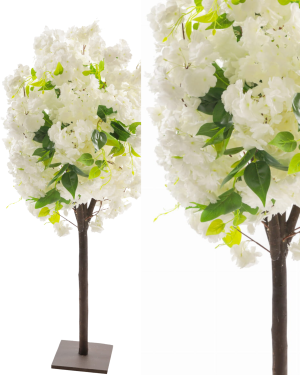 Sztuczna Kwitnąca Jabłoń z liśćmi 120cm