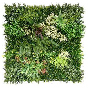 Dekoracyjny panel z imitacji naturalnej trawy liści 100 cm x 100 cm UV
