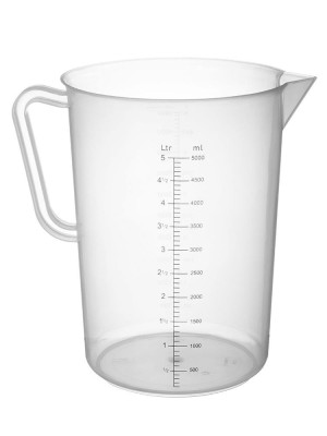 Miarka plastikowa 5000ml -Nowe firmowe miarki z bardzo grubego i wytrzymałego plastiku !!! POLECAMY!!!