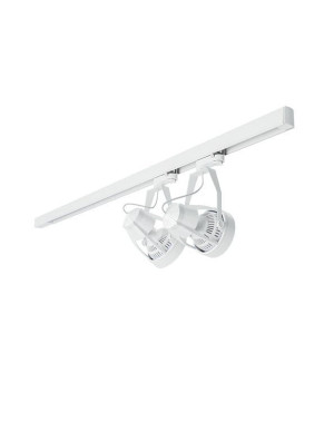 Zestaw oświetleniowy VERTICANA® 2x żarówka + holder + szyna 1m| BIAŁY | soczewka 80 °/45°/15°/25°°