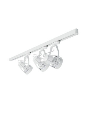 Zestaw oświetleniowy VERTICANA® 3x żarówka + holder + szyna 1m | BIAŁY | soczewka ( soczewka 15°/25°/45°/80°