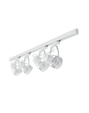 Zestaw oświetleniowy VERTICANA® 4x żarówka + holder + szyna 2m | BIAŁY | soczewka 45°/25°/15°°