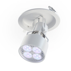 Zestaw do sufitów podwieszanych VERTICANA® Żarówka LED + Ceiling Holder | BIAŁY | soczewka 25°