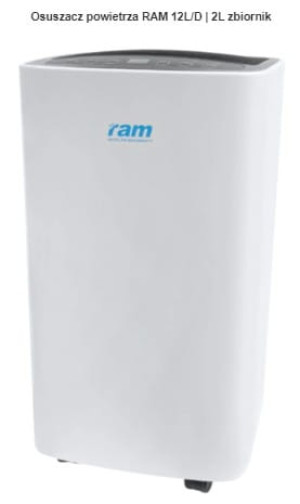 Osuszacz powietrza RAM 12L/D | 2L zbiornik