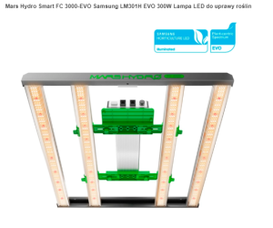 Mars Hydro Smart FC 3000-EVO Samsung LM301H EVO 300W Lampa LED do uprawy roślin