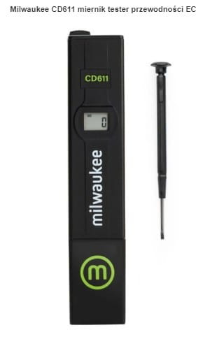 Zestaw Milwaukee CD611 miernik tester przewodności EC + saszetka do kalibracji