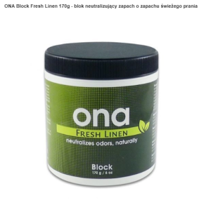 ONA Block Fresh Linen 170g - blok neutralizujący zapach o zapachu świeżego prania