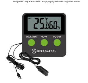 Herbgarden Temp & Humi Meter - stacja pogody termometr i higrometr IN/OUT