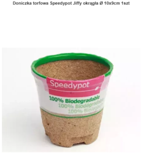 Doniczka torfowa Speedypot Jiffy okrągła Ø 10x9cm 1szt