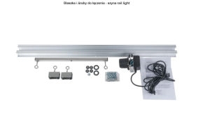 Blaszka i śruby do łączenia - szyna rail light