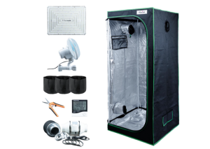 Zestaw Growbox 80×80×180 cm z oświetleniem LED, wentylacją i akcesoriami