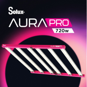 LAMPA LED Z WBUDOWANYM ZASILACZEM 720W, 3,2 µmol/J, oświetla 150x150cm - FULL SPECTRUM, SOLUX AURA PRO