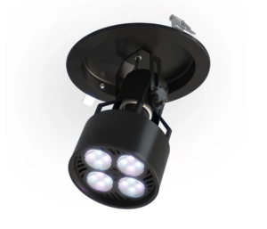 Zestaw do sufitów podwieszanych VERTICANA® Żarówka LED + Ceiling Holder | CZARNY | soczewka 80°