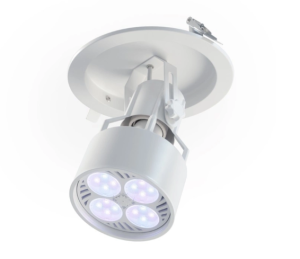 Zestaw do sufitów podwieszanych VERTICANA® Żarówka LED + Ceiling Holder | BIAŁY | soczewka 45°