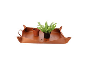 Esschert Design – mata do przesadzania z eko-skóry 73,5×49×10 cm | Wodoodporna taca robocza