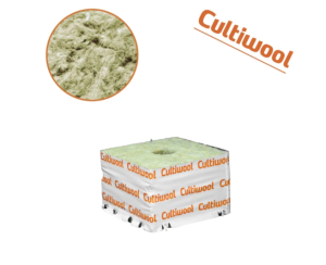 Cultiwool kostka uprawowa z wełny mineralnej 15x15x9,8cm Ø 38mm
