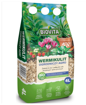 Biovita Wermikulit Ogrodniczy 1-5mm 4L - utrzymuje wodę i nawóz w podłożu