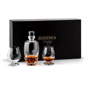 Zestaw Brandy/Koniak Karafka + 4 szklanki Desire Bohemia Prestige