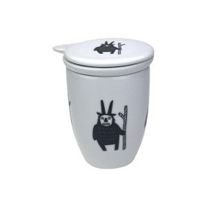 Kubek porcelanowy z zaparzaczem BEBOK Bogucice 300 ml