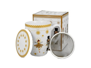 Kubek świąteczny z zaparzaczem porcelanowy Christmas Ballerina