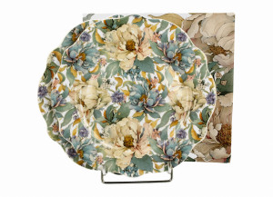 Komplet 2 talerze deserowe PEONY WHITE
