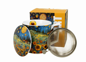 Kubek z zaparzaczem MODERN - SUNFLOWER FIELD