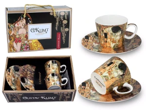 Zestaw 2 filiżanek espresso - Gustav Klimt The Kiss
