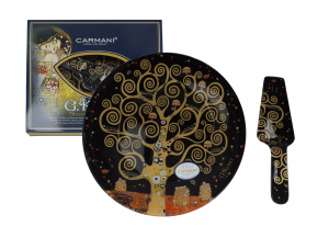CARMANI Talerz deserowy z łopatką - G. Klimt, Drzewo życia