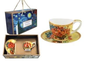 Filiżanka espresso Vanessa V. van Gogh Czerwone maki i stokrotki CARMANI