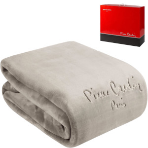Koc CLARA z haftowanym logo PIERRE CARDIN Eurofirany beż 160x200