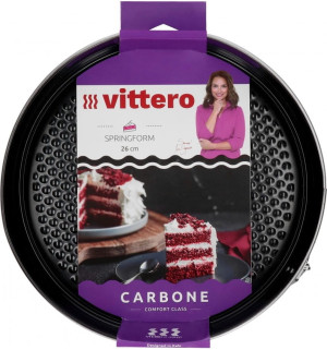 Vittero Tortownica okrągła Carbone 26 cm