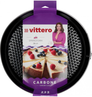 Vittero Tortownica okrągła Carbone 28 cm