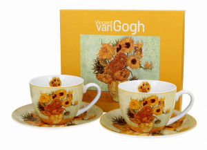 Duo 2 Filiżanki ze spodkami SUNFLOWERS inspired by Van Gogh