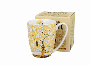 Duo Kubek classic TREE OF LIFE Ecru inspired by Gustav Klimt