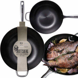 SKOTTSBERG Patelnia Wok żeliwny 34 cm CAST IRON