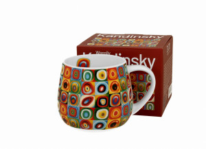 Duo Kubek porcelanowy baryłka SQUARES WITH CIRCLES inspired by W. Kandinsky