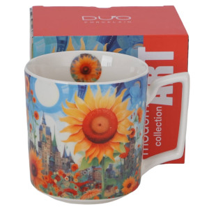 Kubek porcelanowy MODERN - SUNFLOWER