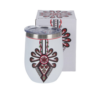 Kubek termiczny ze stali nierdzewnej DUO ETNO PARZENICA 330 ml