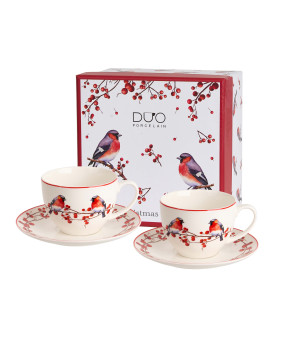 Duo 2 Filiżanki ze spodkami CHRISTMAS BIRDS 3