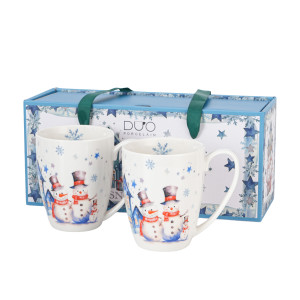 DUO 2 kubki classic ""opakowanie szuflada"" SNOWMAN